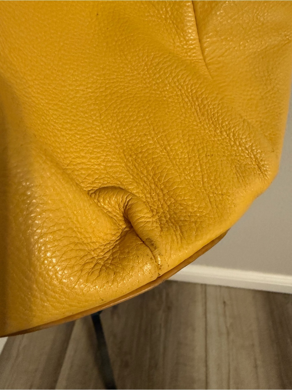 The Sak Yellow Leather Tote with Braided Handles - Picture 3 of 9